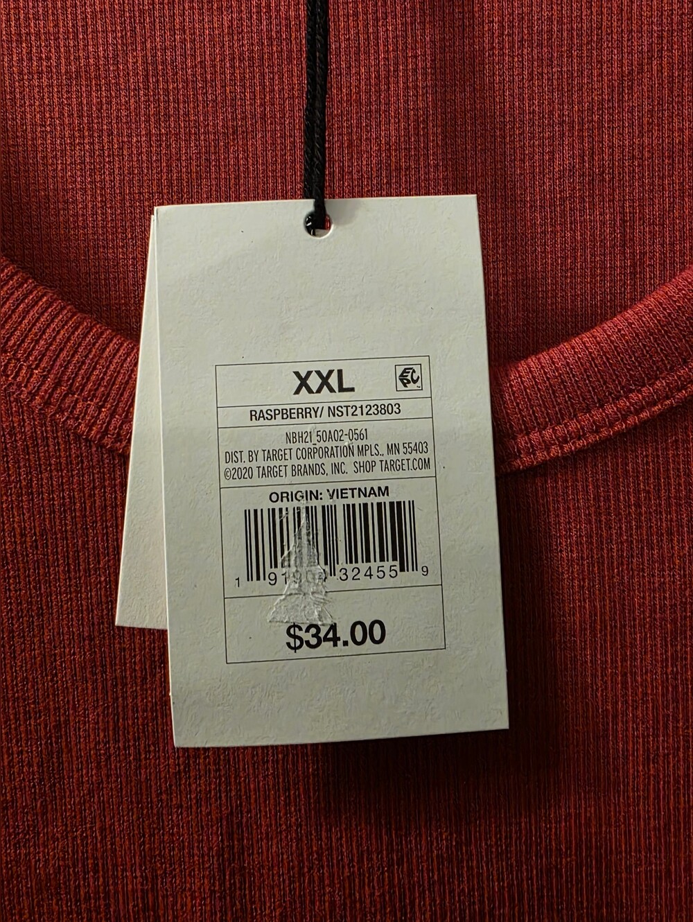 Sleeveless Ruffle-Shoulder Ribbed Knit Dress in Raspberry Size XXL - Picture 3 of 3
